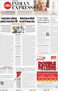 Portada de New Indian Express (India)