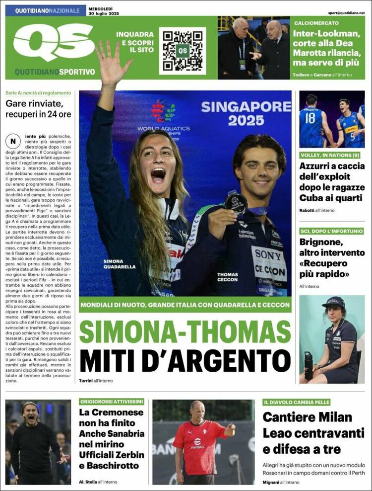 Portada de Quotidiano Sportivo (Italy)