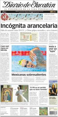 Portada de Diario de Yucatán (México)