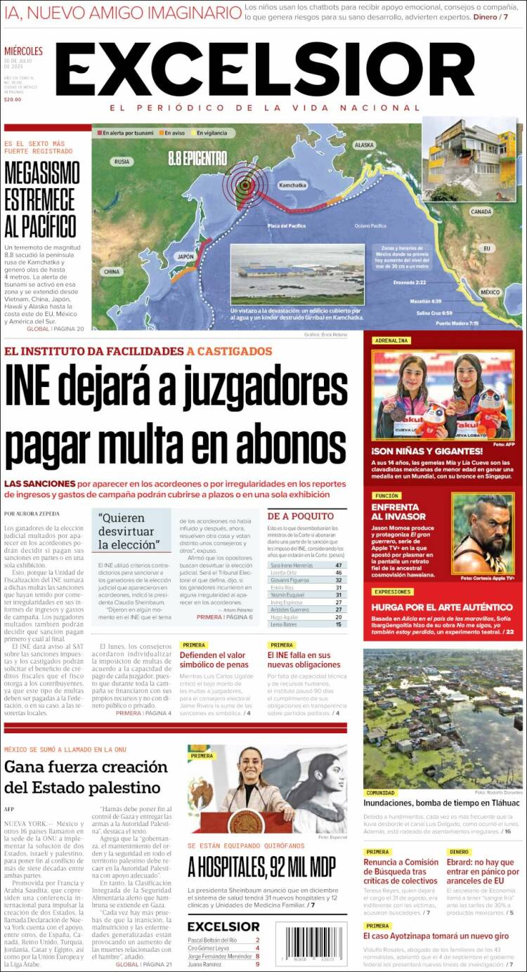 Portada de Excelsior (México)