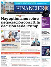 Portada de El Financiero (Mexico)
