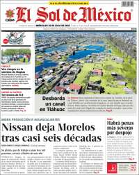 Portada de El Sol de México (México)
