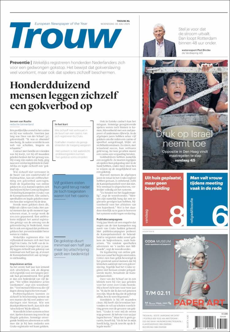Portada de Trouw (Netherlands)