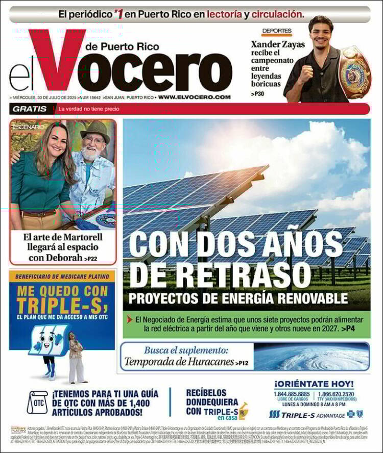 Portada de Vocero (Puerto Rico)