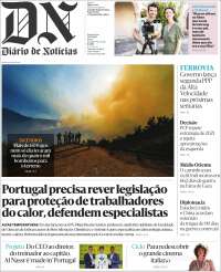 Portada de Diário de Noticias (Portugal)