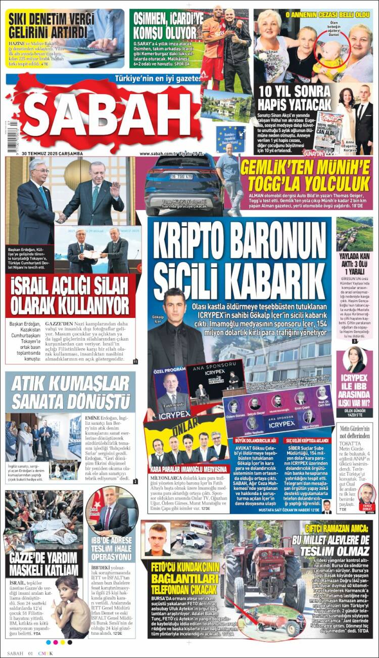 Portada de Sabah (Turkey)