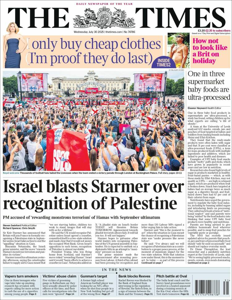 Portada de The Times (United Kingdom)