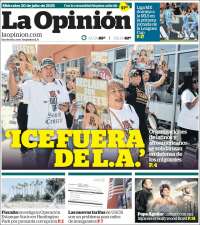 Portada de La Opinión (USA)