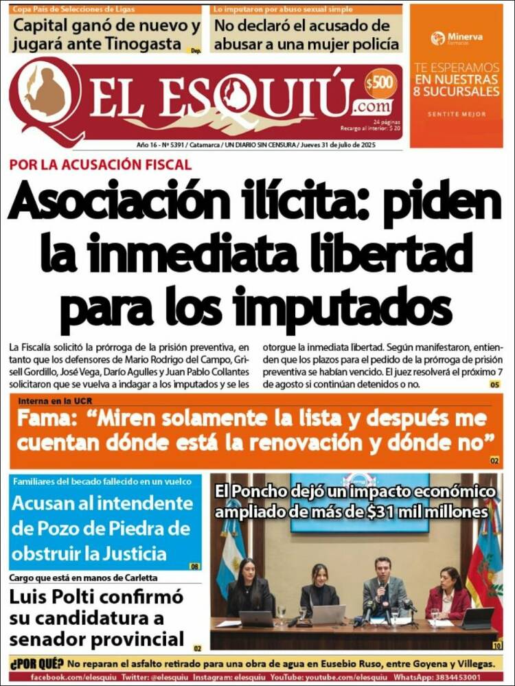 Portada de El Esquiu (Argentine)