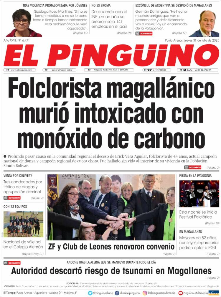 Portada de El Pingüino (Chile)