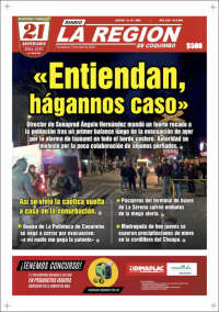 Portada de Diario La Región de Coquimbo (Chile)