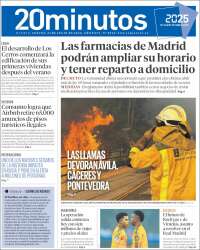 Portada de 20 Minutos - Madrid (Spain)