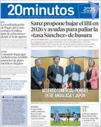 Portada de 20 Minutos - Sevilla (Spain)