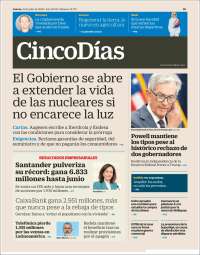 Portada de Cinco Días (España)
