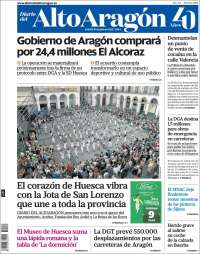 Portada de Diario del AltoAragón (Espagne)