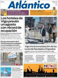 Portada de Atlántico Diario (España)