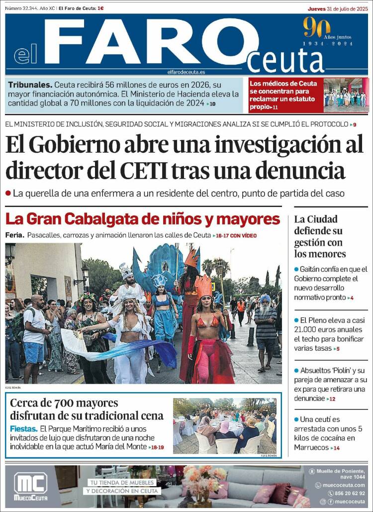 Portada de El Faro de Ceuta (Spain)