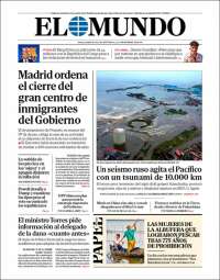 Portada de El Mundo (España)