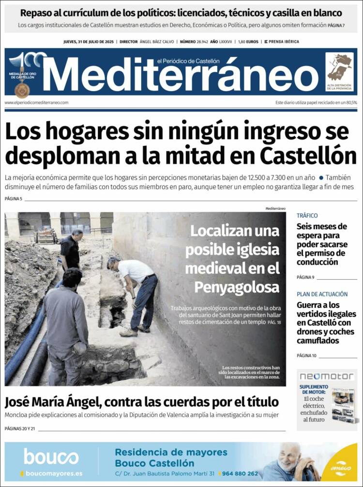 Portada de El Periódico Mediterraneo (Espagne)