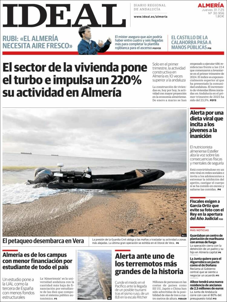 Portada de Ideal Almeria (Espagne)