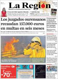 Portada de La Región de Ourense (Spain)