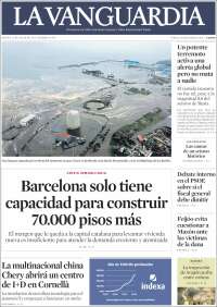 Portada de La Vanguardia (España)
