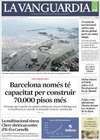 Portada de La Vanguardia (España)