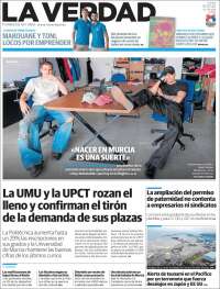 Portada de La Verdad de Murcia (España)