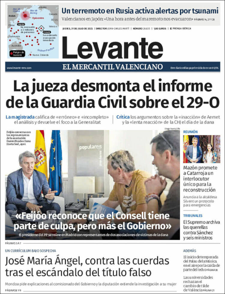 Portada de Levante (España)