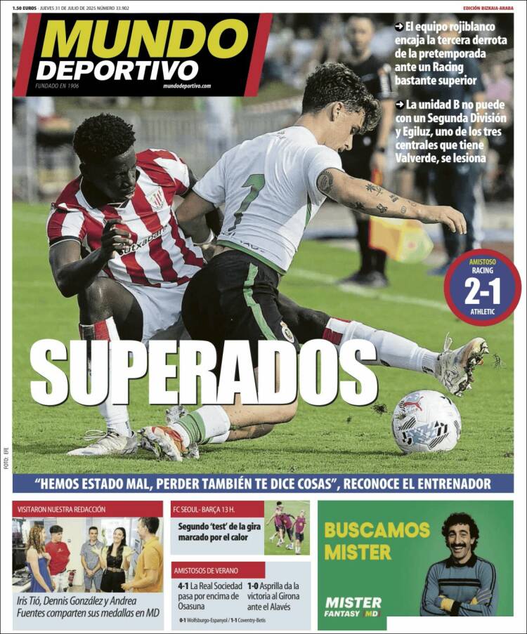 Portada de Mundo Deportivo Bizkaia (Spain)