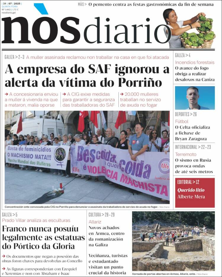 Portada de Nòs Diario (Espagne)