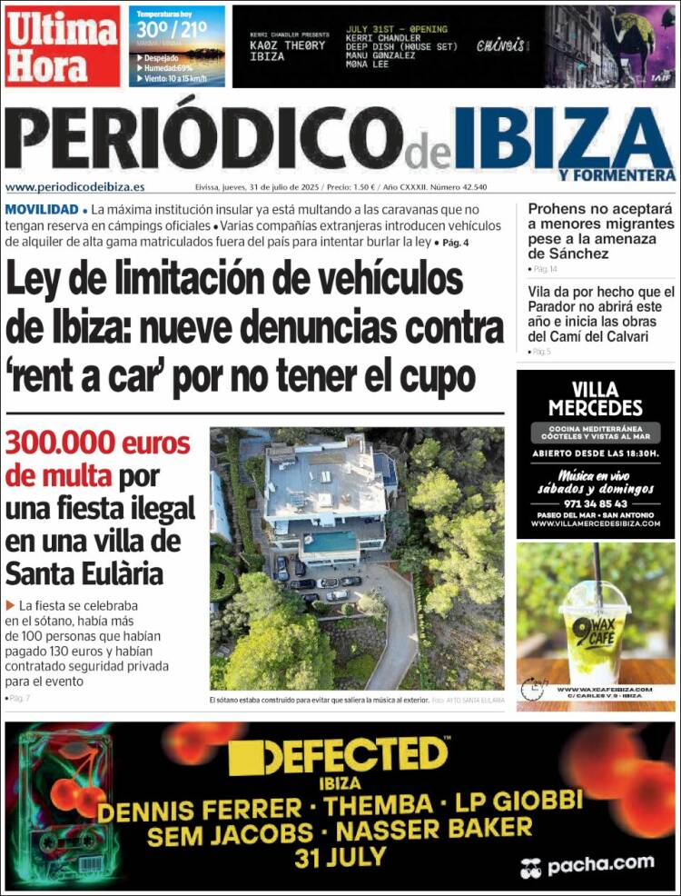 Portada de Periódico de Ibiza (Spain)