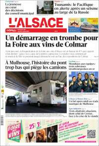 Portada de Journal L'Alsace (Francia)