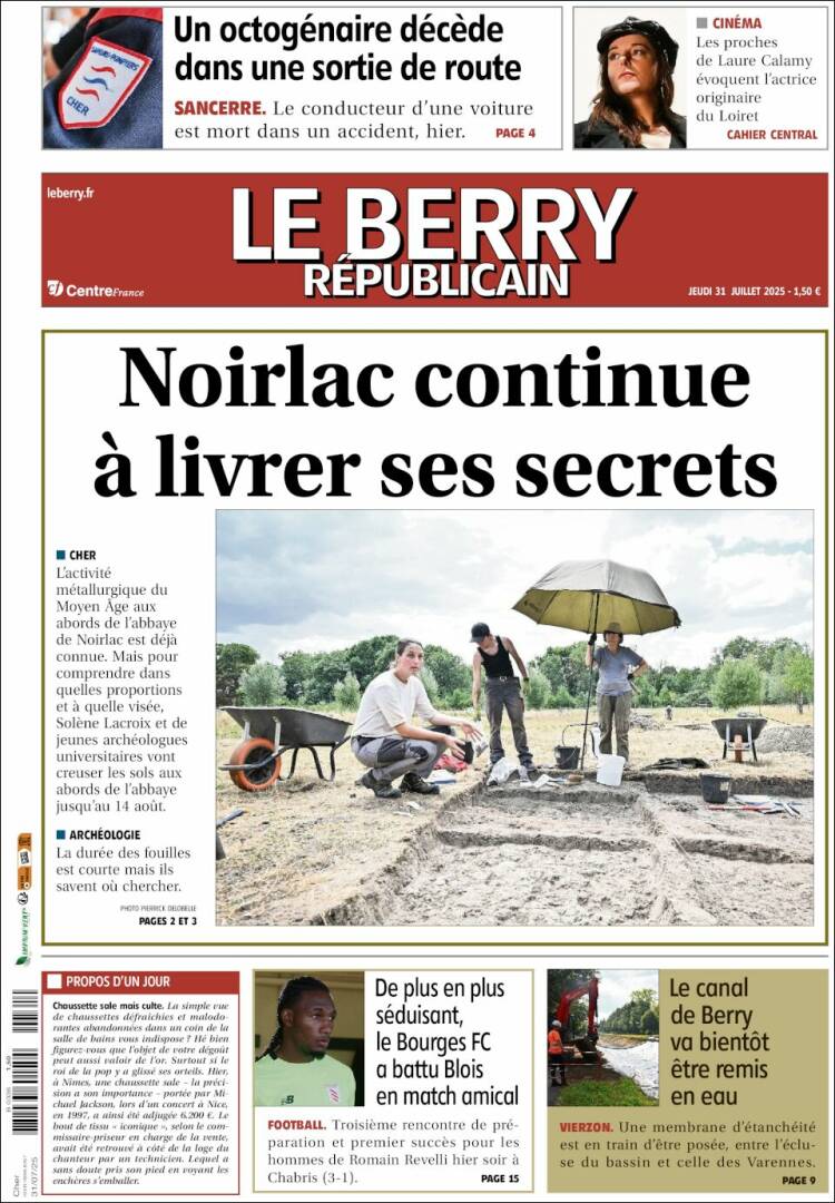 Portada de Berry Republicain (Francia)