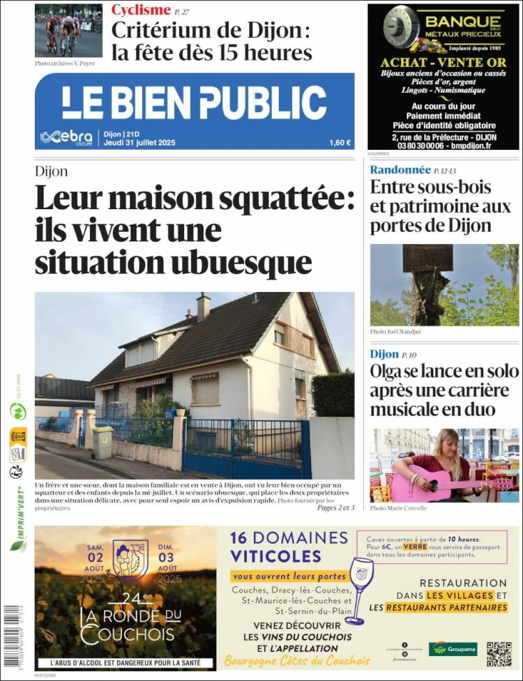 Portada de Le Bien Public (France)