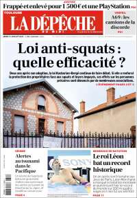 Portada de La Dépêche du Midi (Francia)