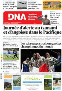 Portada de Les Dernières Nouvelles d'Alsace (Francia)