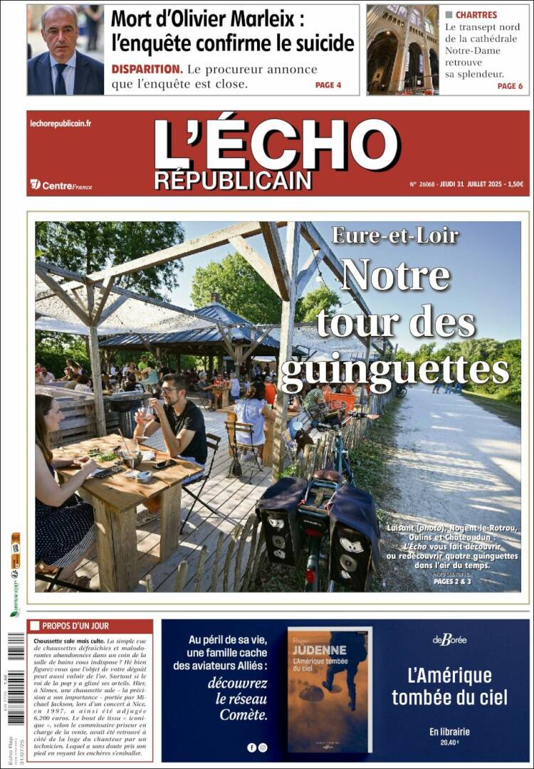 Portada de L'Echo Républicain (France)