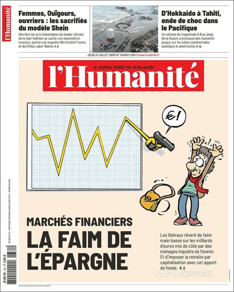 Portada de l'Humanite (France)