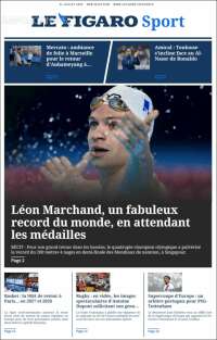 Portada de Le Figaro Sport (Francia)