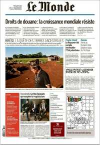 Portada de Le Monde (Francia)