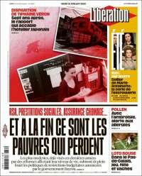 Portada de Libération (Francia)