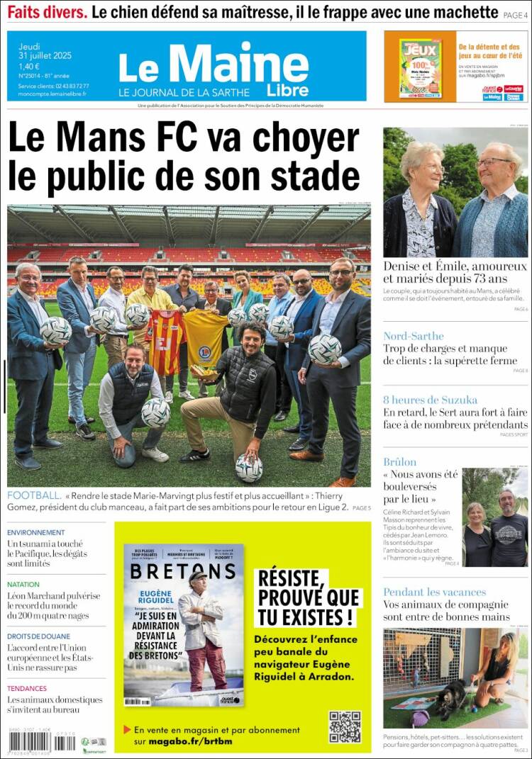 Portada de Le Maine Libre (France)