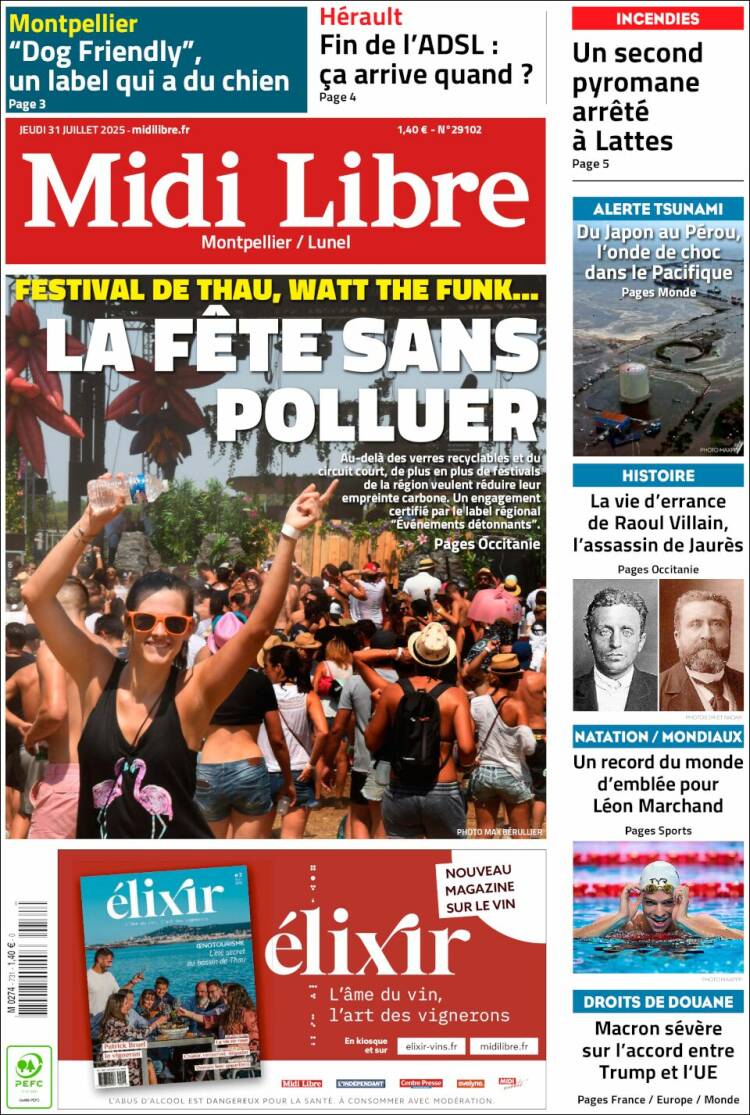 Portada de Midi Libre (France)