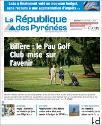 Portada de La République des Pyrénées (Francia)