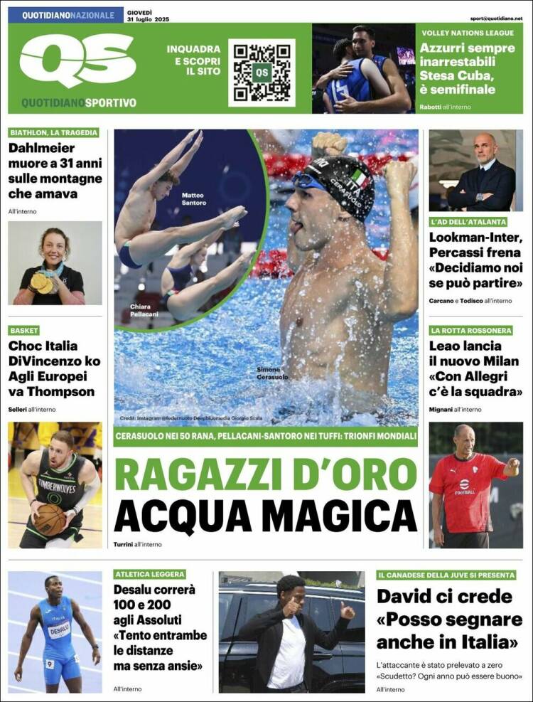 Portada de Quotidiano Sportivo (Italy)