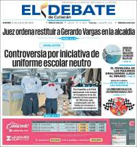 Portada de El Debate de Culiacán (Mexique)