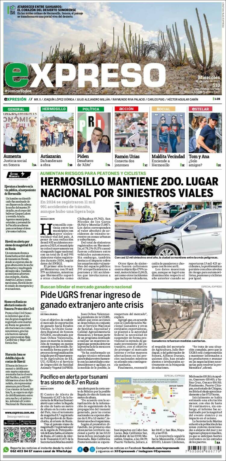 Portada de Expreso (México)