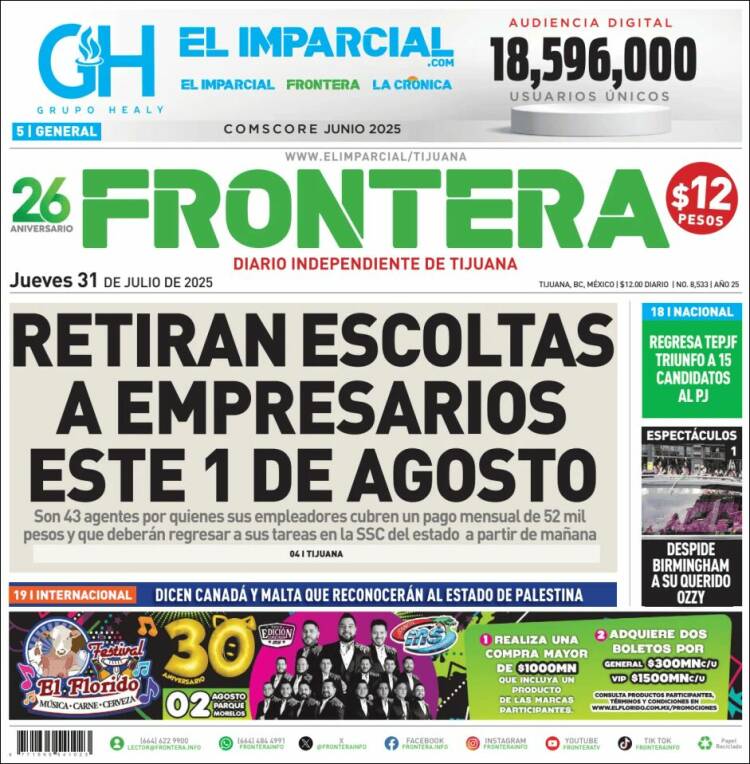 Portada de Frontera (Mexico)