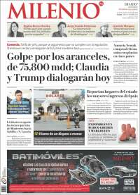 Portada de Milenio de Monterrey (México)